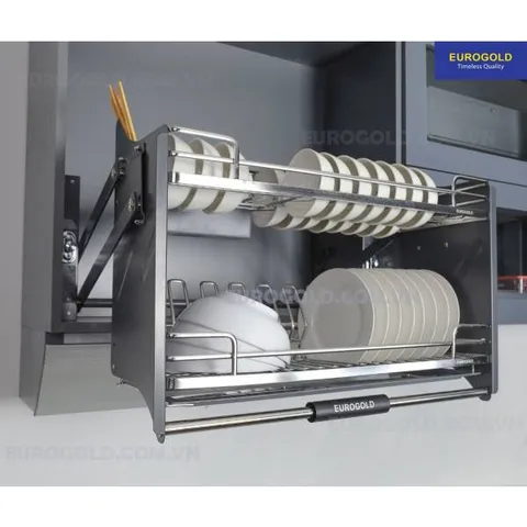 Giá Bát Di Động Nan Oval EUROGOLD - Inox 304 Chống Han Rỉ, Thiết Kế Sang Trọng, Đa Năng Cho Bếp Nhà Thêm Hiện Đại