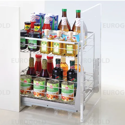 Giá Gia Vị Nan Dẹt Eurogold Inox 304 - Để Chai Lọ Thông Minh Thép Chống Gỉ, Thiết Kế Tiện Lợi, Hàng Chính Hãng