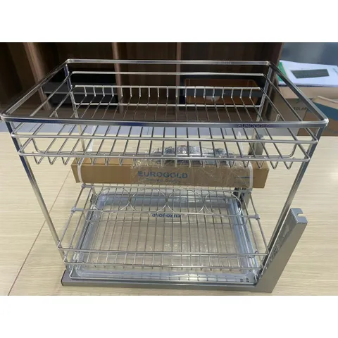 Giá gia vị inox 304 EUROGOLD 2 tầng thông minh - Thiết kế hiện đại, lưu trữ lớn, bảo hành 2 năm chính hãng