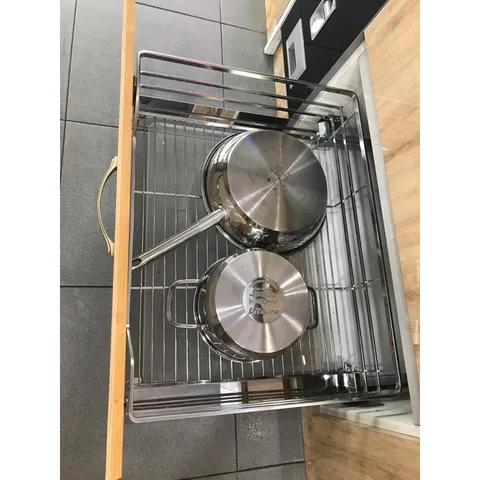 Giá Xoong Nồi Inox 304 Cao Cấp Eurogold Âm Tủ - Bền, Thẩm Mỹ, Chống Ăn Mòn, Khay Hứng Nước Dễ Lau Chùi