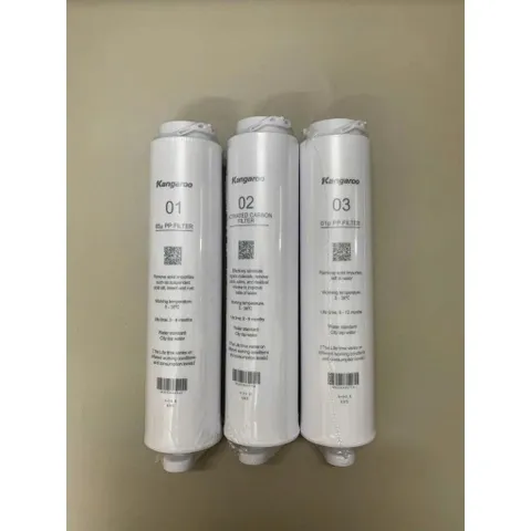 Combo 3 Lõi Lọc Đúc 123 Kangaroo KG400HU Chính Hãng - Lọc Nước An Toàn, Hiệu Quả Cho Máy Kangaroo