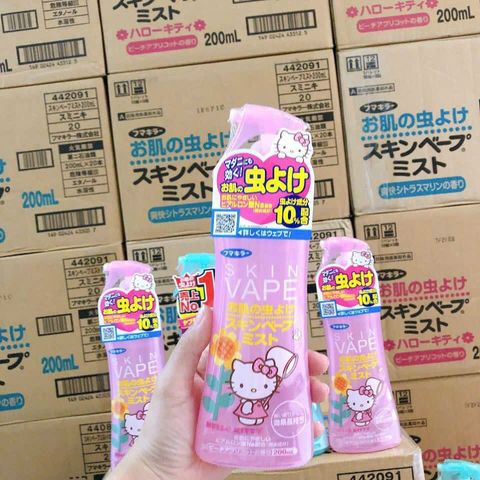 Xịt chống muỗi Skin Vape Nhật 200ml - Bảo vệ hiệu quả, chiết xuất thiên nhiên, tiện lợi cho hoạt động ngoài trời