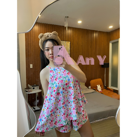 Bộ Đồ Mặc Nhà Nữ Vải Tole Hoa Ngọt Ngào - Thời Trang An Y Dễ Thương Cho Tết 2026 - Mềm Mại, Thoáng Mát, Dễ Chịu