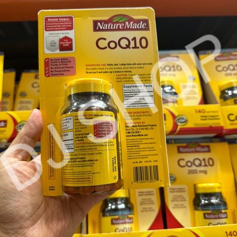 Viên CoQ10 Nature Made 200mg Hỗ Trợ Tim Mạch - Hộp 140 Viên Chất Lượng Từ Mỹ, Tăng Cường Sức Khỏe Toàn Diện