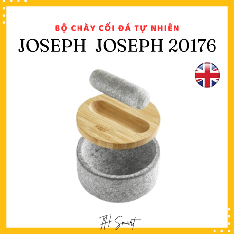Bộ Chày Cối Đá Tự Nhiên Joseph Joseph 20176 - Kèm Nắp Tre Đa Năng cho Gia Vị Tươi Ngon, Thiết Kế Sang Trọng và Tiện Lợi