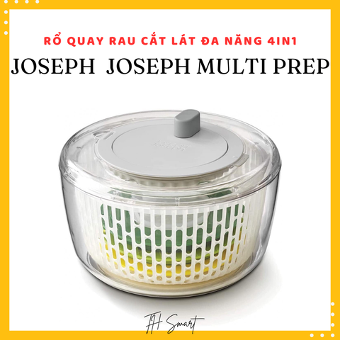 Rổ Quay Rau Thái Lát Đa Năng JOSEPH JOSEPH Multi Prep 4in1 - Dụng Cụ Bếp Thông Minh Tiết Kiệm Thời Gian Và Không Gian Lưu Trữ
