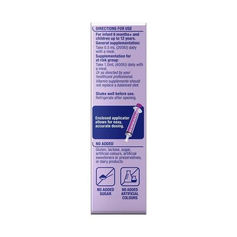Vitamin D3 Ostelin Kids Liquid 200IU - Vitamin tổng hợp cho trẻ em, phòng tránh còi xương và suy dinh dưỡng, 20ml sản xuất tại Úc