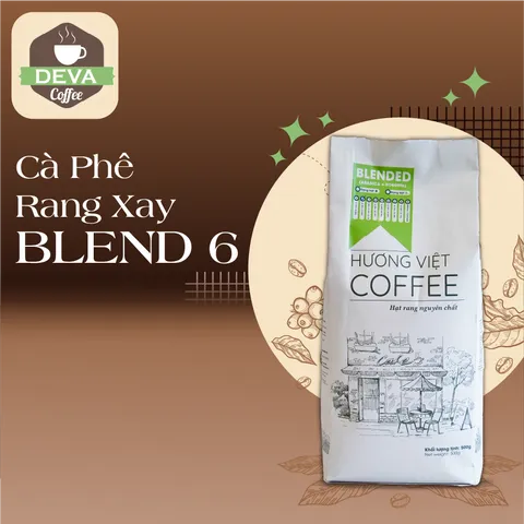Cà Phê Sạch Blend 6 Hương Việt - Nguyên Hạt Cao Cấp, Hương Vị Cân Bằng Giữa Arabica và Robusta, Pha Phin Tuyệt Hảo