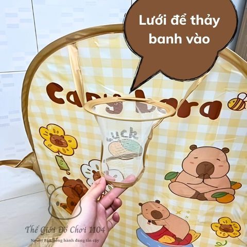 Lều Nhà Banh Capybara 2 Trong 1 Tự Bung Cho Bé - Kích Thước 72x72x90cm, Không Gian Vui Chơi Thú Vị Tại Nhà