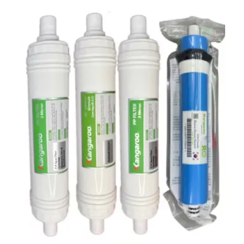 Bộ Lõi Lọc Nước Kangaroo 1234 Chính Hãng - Dùng Cho Máy Hydrogen KG100HK, KA10A4, KG10A5 - Lõi PP 5 Micron, GAC, RO 1812