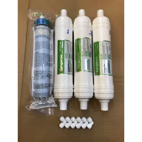 Bộ Lõi Lọc Nước Kangaroo 1234 Chính Hãng - Dùng Cho Máy Hydrogen KG100HK, KA10A4, KG10A5 - Lõi PP 5 Micron, GAC, RO 1812
