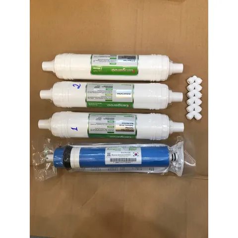 Bộ Lõi Lọc Nước Kangaroo 1234 Chính Hãng - Dùng Cho Máy Hydrogen KG100HK, KA10A4, KG10A5 - Lõi PP 5 Micron, GAC, RO 1812