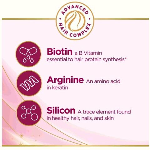 Viên Uống Biotin Hỗ Trợ Tóc - Nature's Bounty Hair Growth 90 Viên - Tăng cường sức khỏe tóc, ngăn rụng tóc hiệu quả
