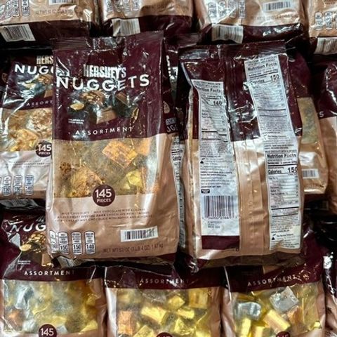Kẹo Socola Hershey’s Nuggets 1.47kg - Nguyên Hạt Thơm Ngon, Ngày Hết Hạn 05/2026, Món Ăn Vặt Tuyệt Hảo Dành Cho Tất Cả Mọi Người