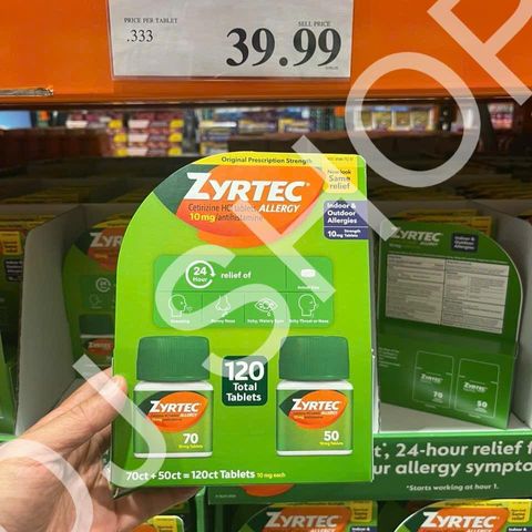 Viên Uống Vitamin Hỗ Trợ Sức Khoẻ Zyrtec 120v - Bổ Sung Vitamin Tăng Cường Miễn Dịch và Năng Lượng Hàng Ngày từ Mỹ