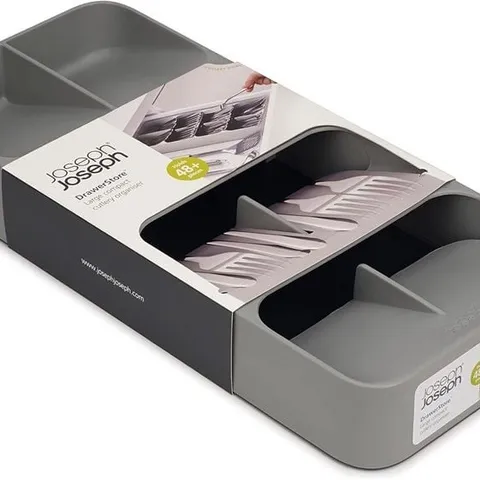 Khay chia ngăn kéo phân loại thìa dĩa Joseph Joseph DrawerStore lớn màu xám - Tiết kiệm không gian và tiện dụng cho bếp nhà bạn