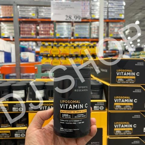 Viên Uống Vitamin C Liposomal Sports Research 500mg/120 Viên - Bổ Sung Vitamin C Tăng Cường Miễn Dịch Từ Mỹ