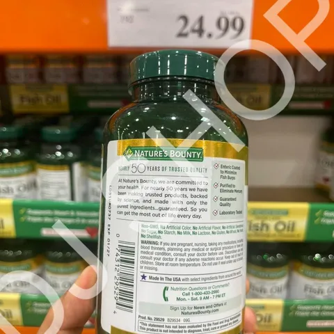 Viên Uống Dầu Cá Không Mùi Fish Oil Omega-3 1400mg, 130 Viên Hỗ Trợ Tim Mạch và Não Bộ - Nature's Bounty Mỹ