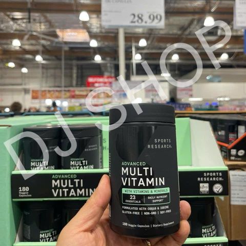 Viên Uống Bổ Sung Vitamin Tổng Hợp Multivitamin Sports Research 180v - Dinh Dưỡng Cần Thiết Để Tăng Cường Sức Khỏe, Hỗ Trợ Năng Lượng Hàng Ngày