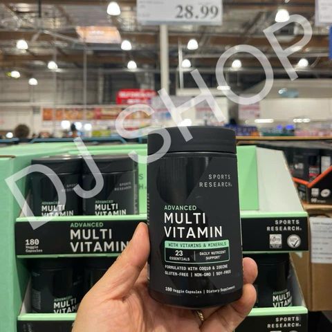 Viên Uống Bổ Sung Vitamin Tổng Hợp Multivitamin Sports Research 180v - Dinh Dưỡng Cần Thiết Để Tăng Cường Sức Khỏe, Hỗ Trợ Năng Lượng Hàng Ngày