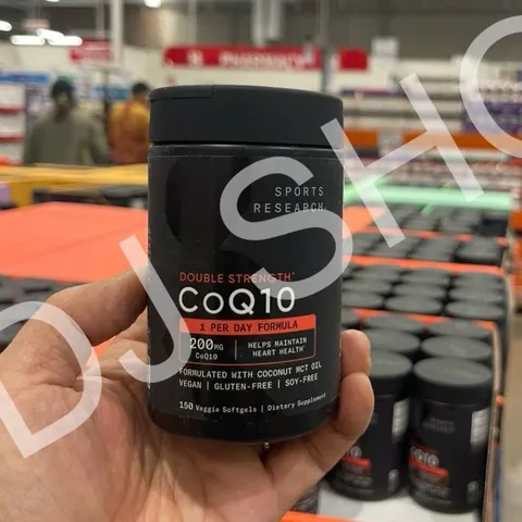 Viên Uống Hỗ Trợ Tim Mạch Sports Research Double Strength CoQ10 200mg - Giúp Nâng Cao Sức Khỏe Tim Mạch, 150 Viên Mỹ