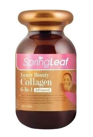 Viên uống collagen Spring Leaf 6 trong 1 - Hỗ trợ sức khỏe da, tóc, móng chắc khỏe - 90 viên bổ sung dinh dưỡng thiên nhiên