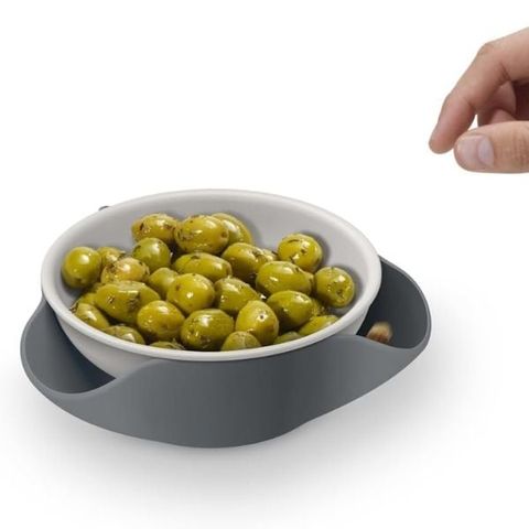 Tô Đựng Hạt Joseph Joseph 20156 Double-Dish - Tô Thông Minh Để Đồ Ăn Vặt Với Ngăn Chứa Vỏ - Thiết Kế Độc Đáo, Dễ Rửa Chén