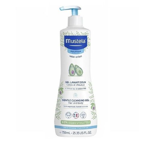 Sữa Tắm Gội Mustela Gentle 2in1 Dạng Gel 750ml - Sản Phẩm Chăm Sóc Da và Tóc Cho Bé, Xuất Xứ Pháp