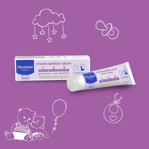 Kem Ngăn Ngừa Hăm Tã Mustela 123 Vitamin Barrier Cream 50ml - Giúp Làm Dịu Da Nhạy Cảm Cho Bé, Bảo Vệ Và Nuôi Dưỡng Da