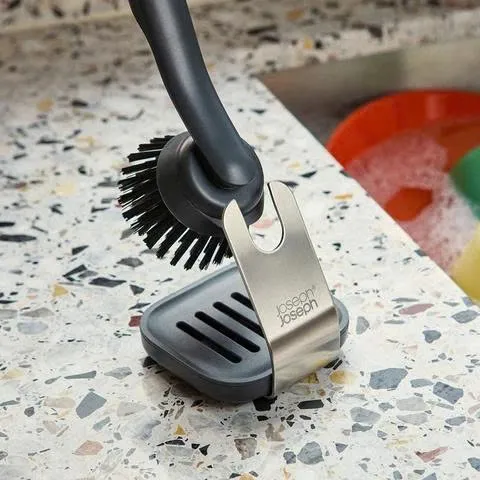 Bàn chải rửa chén Joseph Joseph Sinktech xám - Kệ đựng tiện lợi cho phòng tắm với mốc treo và dễ vệ sinh, chất lượng cao