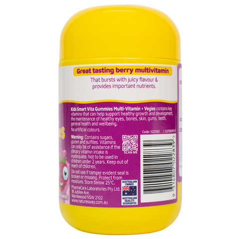 Viên Nhai Vitamin Tổng Hợp Nature’s Way Vita Gummies Multi + Vegies 60 Viên - Kẹo Dẻo Bổ Sung Dinh Dưỡng Cho Trẻ Em
