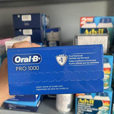 Bàn chải điện Oral-B Pro 1000 - Bàn chải đánh răng sạc, cảm biến áp suất & bộ hẹn giờ thông minh - Chăm sóc sức khỏe răng miệng hiệu quả
