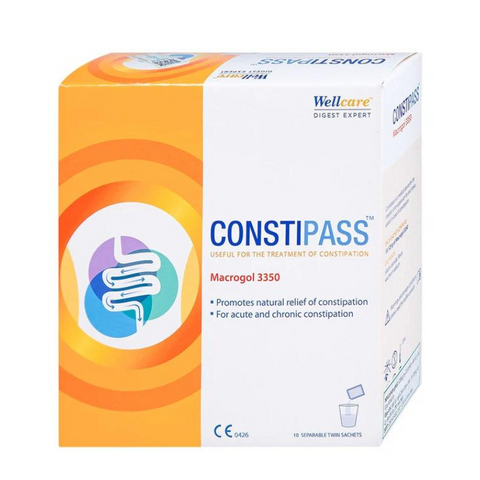 Bột Nhuận Tràng Constipass Wellcare Hỗ Trợ Tiêu Hóa - Hộp 20 Gói, Phù Hợp Cho Trẻ Từ 6 Tháng, Hiệu Quả Nhanh Chóng