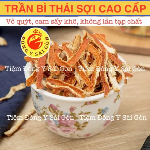 Trần Bì Thái Sợi 100gram - Thực Phẩm Khô Hỗ Trợ Tiêu Hóa, Giúp Giảm Đầy Bụng và Đau Họng, Nguyên Chất, Mới Nhất 2023