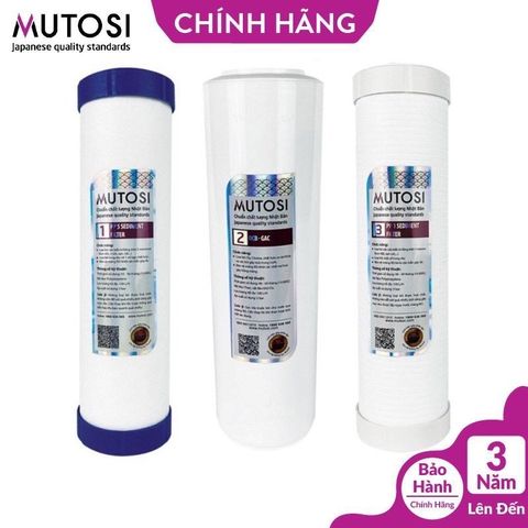 Bộ 3 Lõi Lọc 123 Mutosi - Lõi Lọc Nước RO Chất Lượng Cao, Hàng Chính Hãng, Bảo Vệ Sự Sạch sẽ Cho Nước Uống