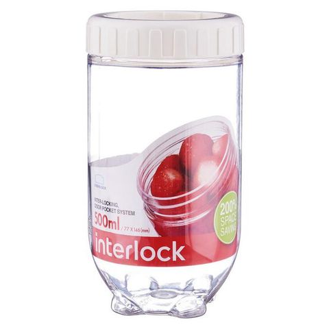 Bộ 2 Hộp Đựng Thực Phẩm Lock&Lock Interlock INL203S2 (500ml) - Hộp Nhựa Chất Liệu An Toàn, Thiết Kế Thông Minh, Đảm Bảo Đồ Ăn Tươi Ngon