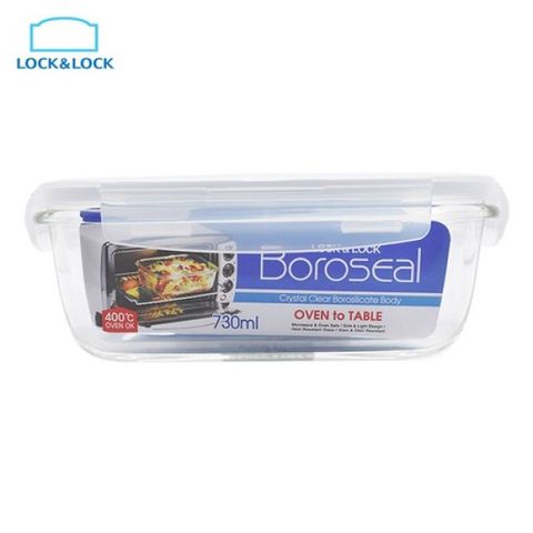 Hộp Thủy Tinh LocknLock Clear Kín Hơi 730ml LLG430 - Đựng Thực Phẩm, An Toàn Trong Lò Vi Sóng và Lò Nướng, Chất Liệu Borosilicate Chịu Nhiệt