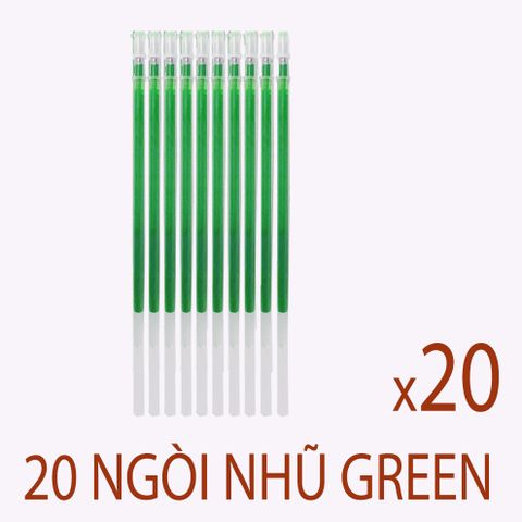 Ngòi Mực Nhũ Xanh Lá 0.7mm - Bút Chép Kinh Chữ Hán Chuyên Dụng, Nét Mực Đều, Bền Màu, Tặng Quà Học Sinh, Sinh Viên