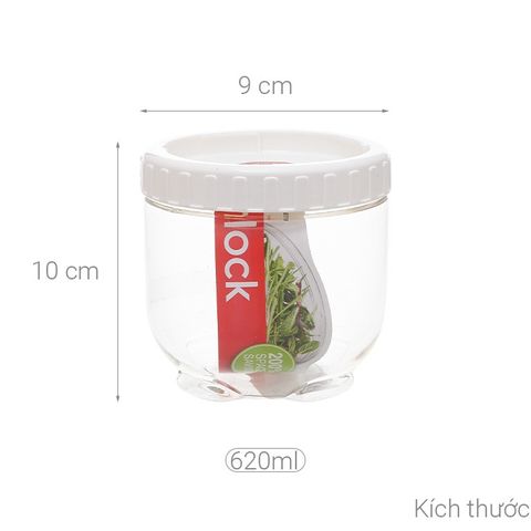 Hộp Đựng Thực Phẩm LocknLock INL401W 620ml - Chất liệu PET an toàn, Nắp đậy kín, Thiết kế tiện dụng, Hàng Chính Hãng