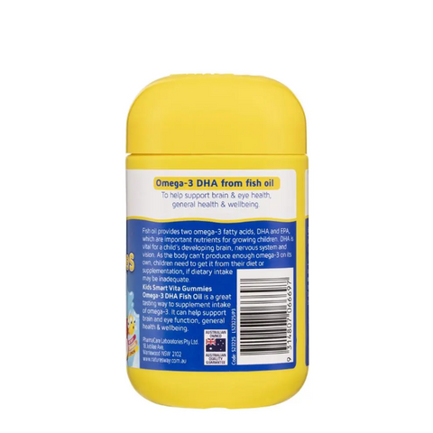 Viên Nhai Nature's Way Kids Smart Vita Gummies Omega-3 DHA Fish Oil 60 Viên - Bổ Sung Dinh Dưỡng Cho Trẻ Em Từ Úc