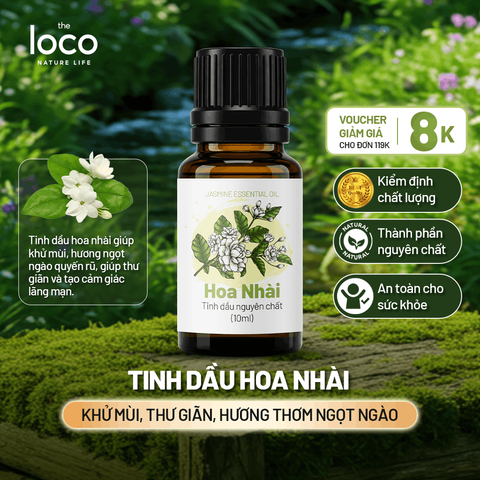 Tinh Dầu Xông Phòng Nguyên Chất The Loco 10ml - Hương Thơm Từ Thiên Nhiên, Sử Dụng Được Trong Spa, Massage, Khi Tắm