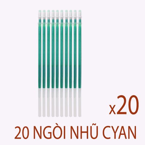 Ngòi Mực Nhũ Cyan 0.7mm - Bút Chép Chữ Hán Chuyên Dụng, Nét Mực Đều Lấp Lánh, Tốp Ghi Nét Chi Tiết
