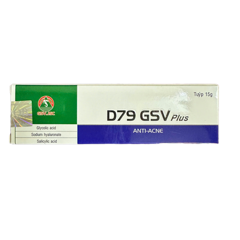 Kem Trị Mụn GSV D79 Plus - Ngăn Ngừa Mụn Ẩn, Đầu Đen, Làm Mờ Vết Thâm, Dưỡng Da Mịn Màng - 15g