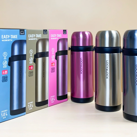 Bình Giữ Nhiệt LocknLock 1000ml - Dễ Dàng Chuyển Đổi Thành Cốc Uống, Thiết Kế Tiện Dụng, Chất Liệu Thép Không Gỉ