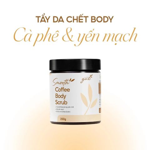 Tẩy Tế Bào Chết Body Cà Phê Robusta & Yến Mạch GUO 250g - Chăm sóc da mềm mịn, tẩy tế bào chết tự nhiên, hương cà phê thư giãn