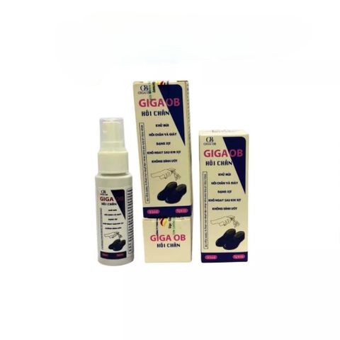 Xịt Khử Mùi Hôi Chân GIGA OB 30ml - Giảm Mùi Hiệu Quả, Kháng Khuẩn, Giữ Chân Khô Thoáng, Thoải Mái Suốt Ngày