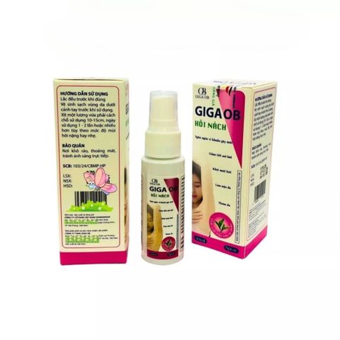 Xịt Khử Mùi GIGAOB 30ml - Giảm Tiết Mồ Hôi, Khử Mùi Hôi Hiệu Quả, Đem Lại Cảm Giác Khô Thoáng Suốt Ngày