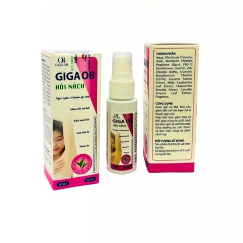 Xịt Khử Mùi GIGAOB 30ml - Giảm Tiết Mồ Hôi, Khử Mùi Hôi Hiệu Quả, Đem Lại Cảm Giác Khô Thoáng Suốt Ngày