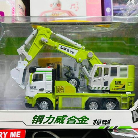 GLW Xe ô tô cần cẩu chất liệu hợp kim 531 chạy bằng đà có hiệu ứng đèn và âm thanh mô hình GLW 1:40