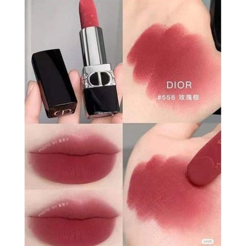 Son môi Dior 558 Grace Velvet - Hồng khô mềm mịn, sang trọng, sản phẩm trang điểm cao cấp dành cho tín đồ làm đẹp